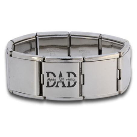 Embellished 18 Inter Link with Charm Bracelet Silver DAD1 18mmBRACECR01D