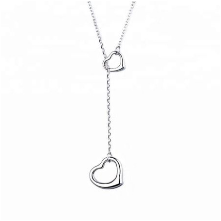 Embellished - Women Silver 925 Sterling Silver Heart Necklace