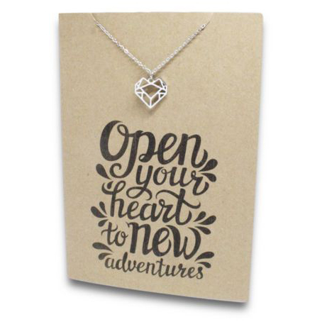Stainless Steel Necklace On Message Card-Heat Adventures