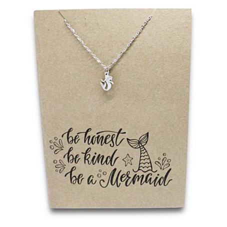 Stainless Steel Necklace On Message Card Mermaid HonestNECKLACE245