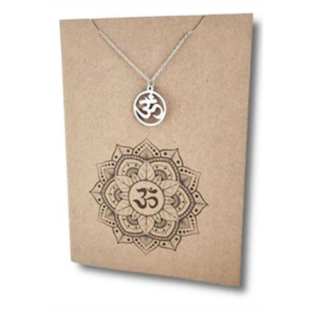 Stainless Steel Necklace On Message Card- Religious Symbol
