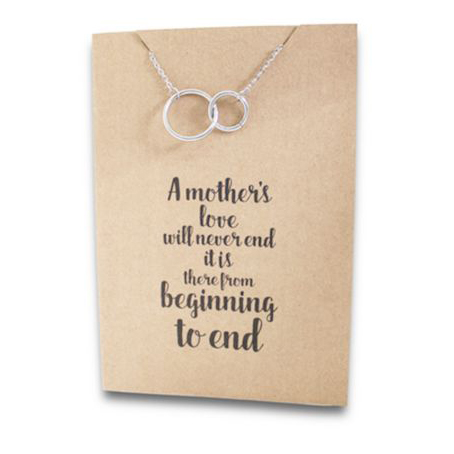 Stainless Steel Necklace On Message Card-Rings Mother To The End